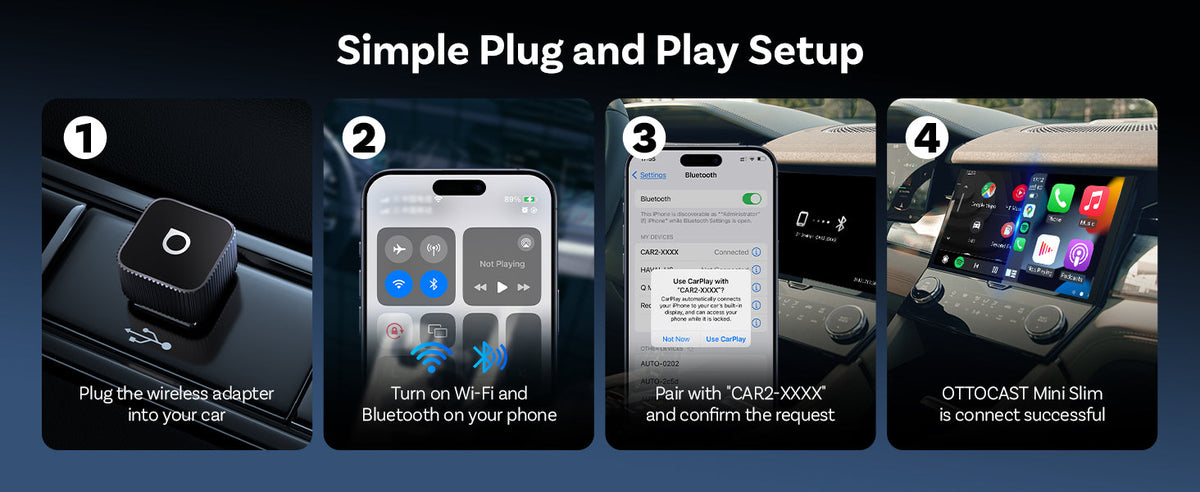 Universal Wireless CarPlay and Android Auto Adapter