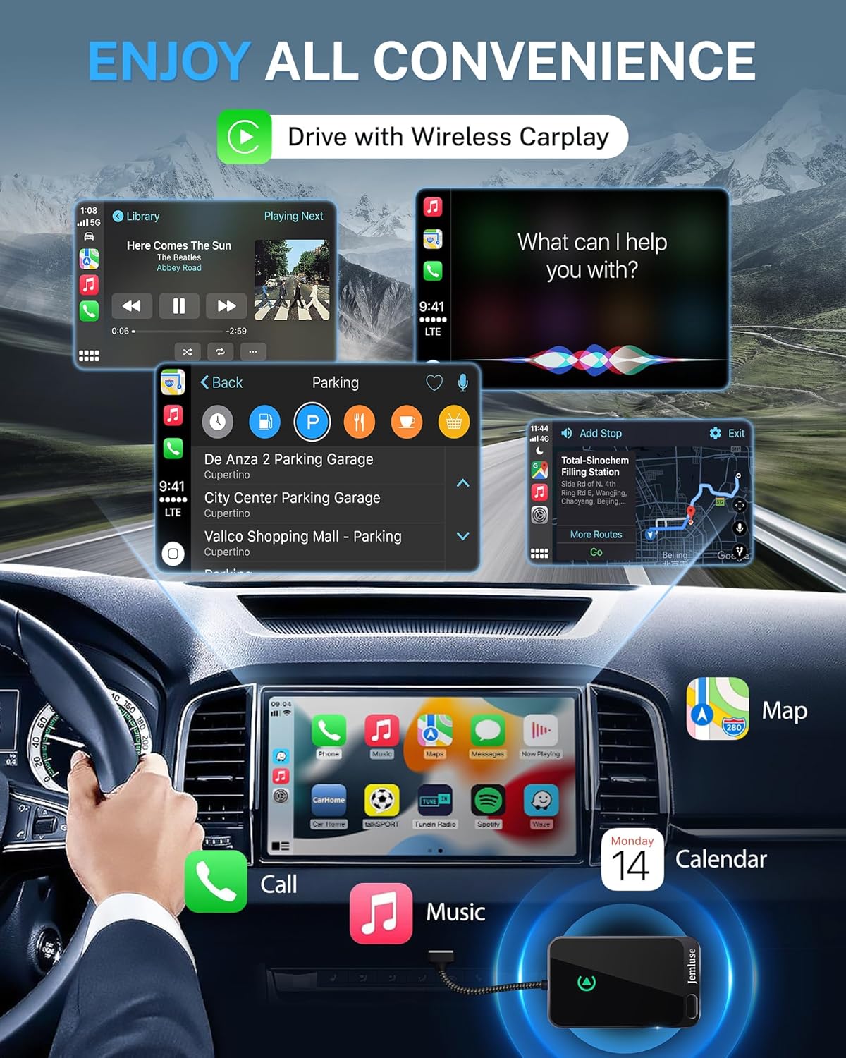 Wireless CarPlay Adapter for USB-C Ports