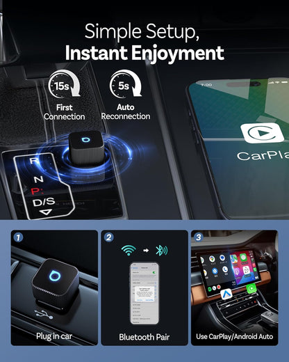 Universal Wireless CarPlay and Android Auto Adapter