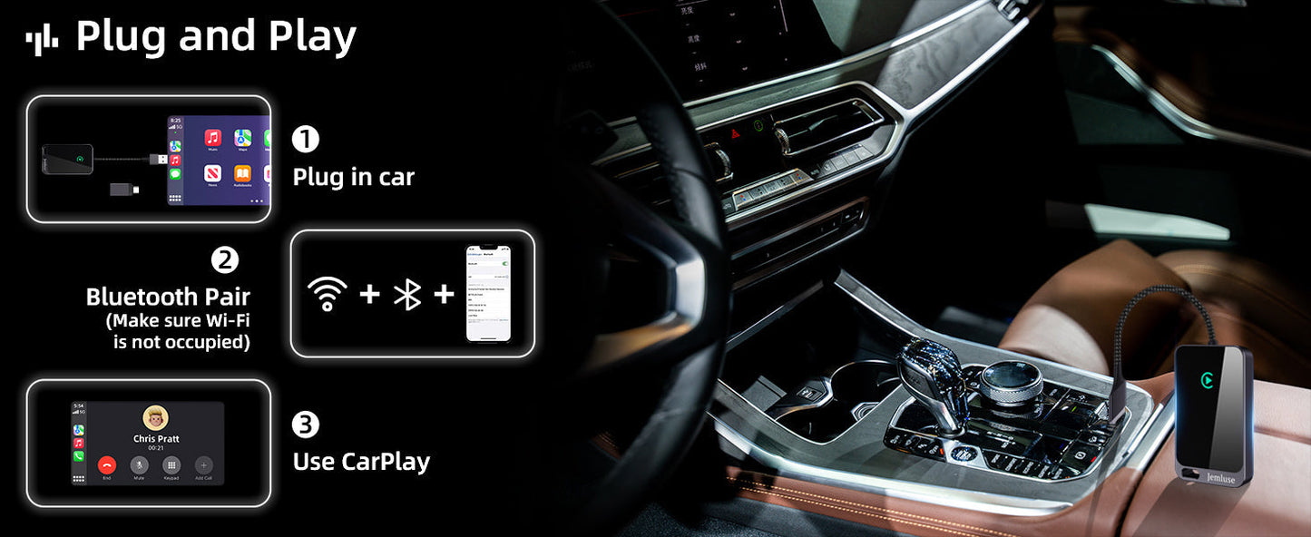 Wireless CarPlay Adapter for USB-C Ports